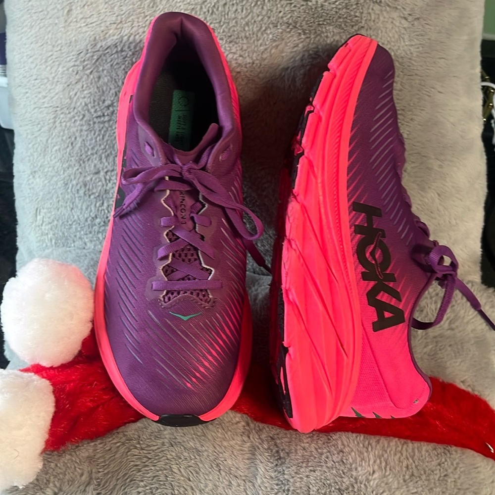 $SALE Hoka Rincon 3 8B Women's Purple and Pink Everyday Running Walking Trainers